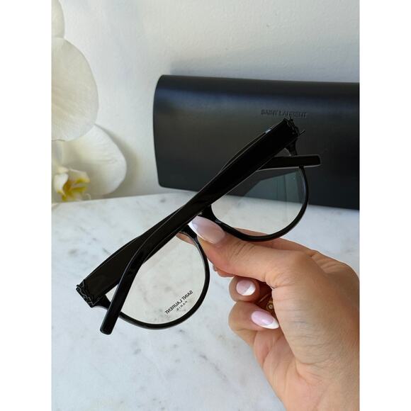 Copied - NEW Saint Laurent SL M34 Clear Silver Cat Eye Frames - Picture 7 of 7